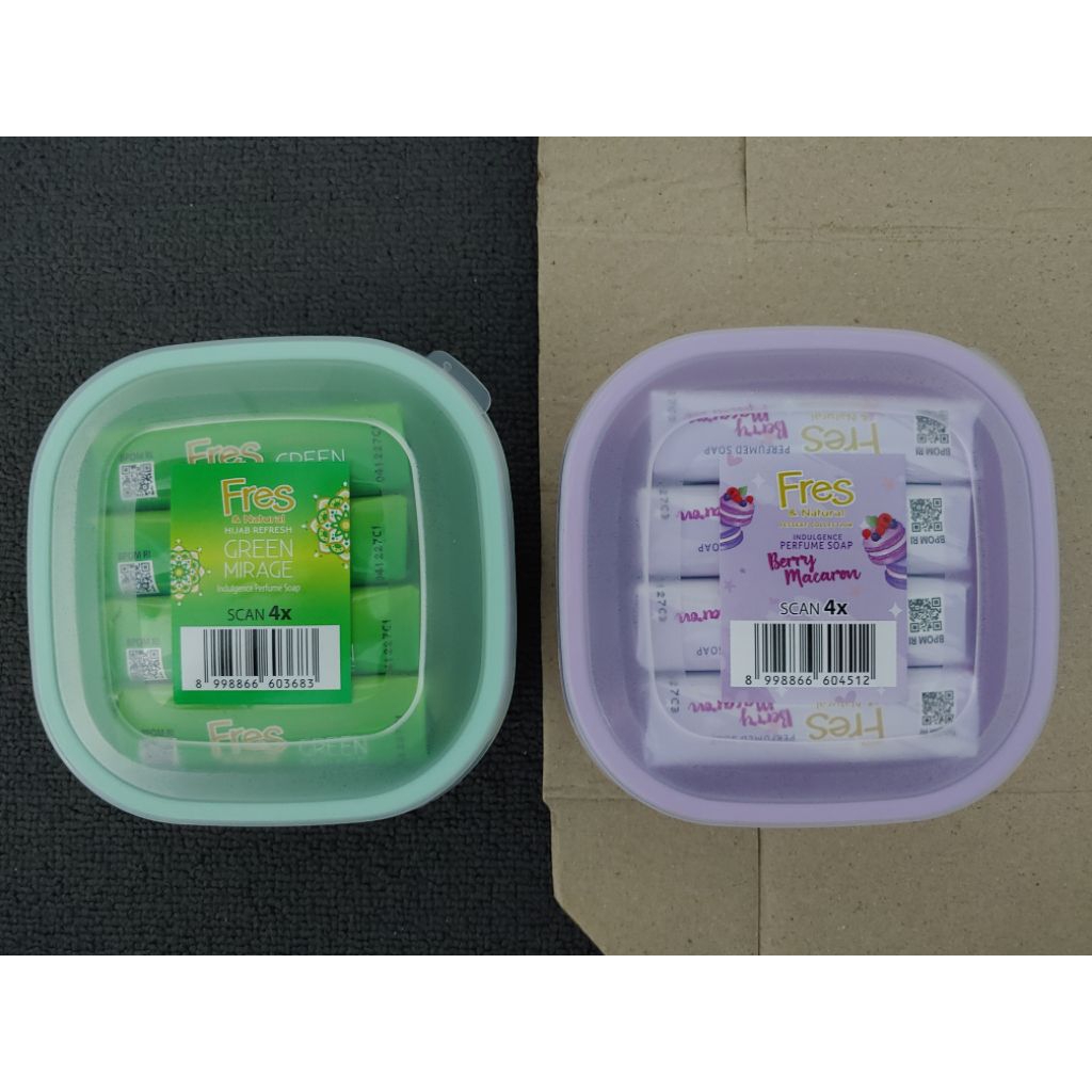 Sabun mandi Fres & natural hijab fresh 4pcs free box