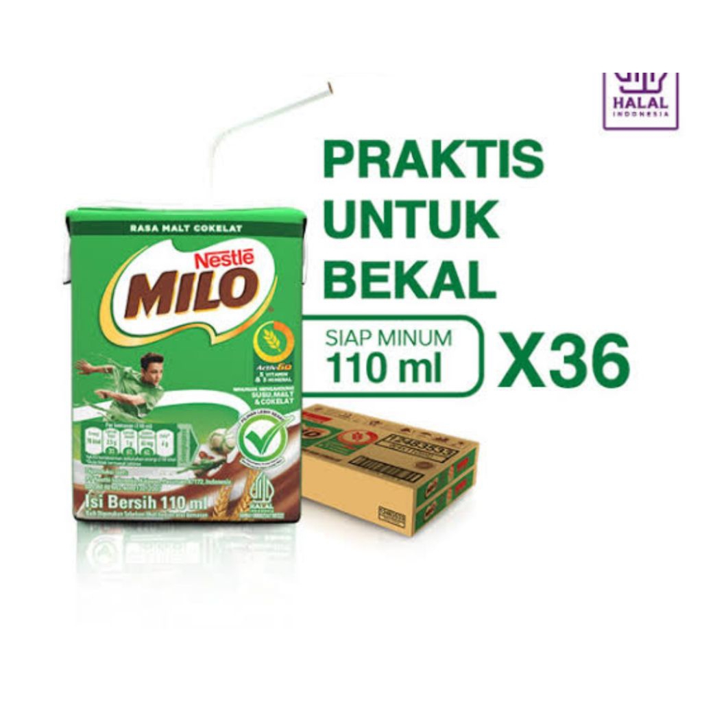 

Milo UHT 110ml isi 36pcs 1 Dus / Dijamin Original