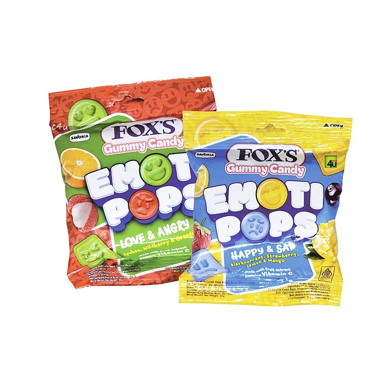 

Fox's EMOTI POPS - Gummy Candy - 35 gr