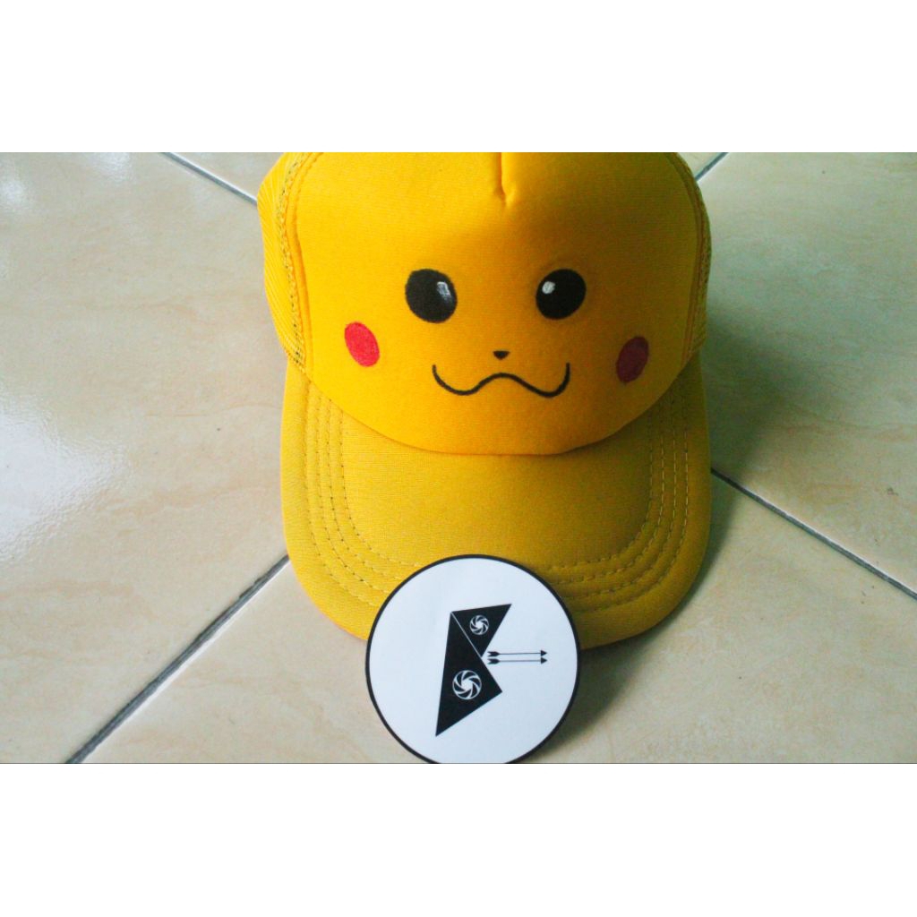 AR Trucker Hat - Topi Jaring Pokemon Pikachu