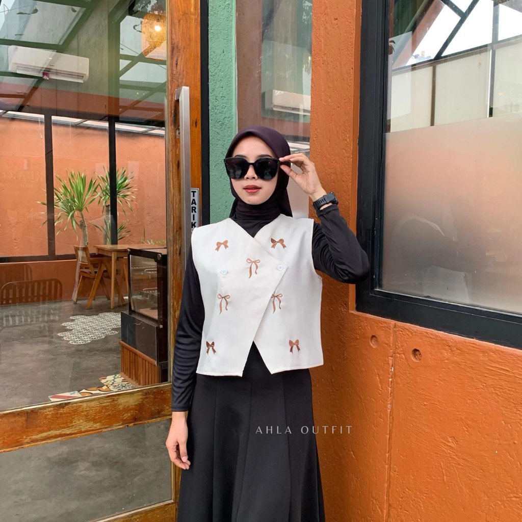 Ahla vest pita / vest bordir pita / outher  premium wanita / rompi wanita kekinian