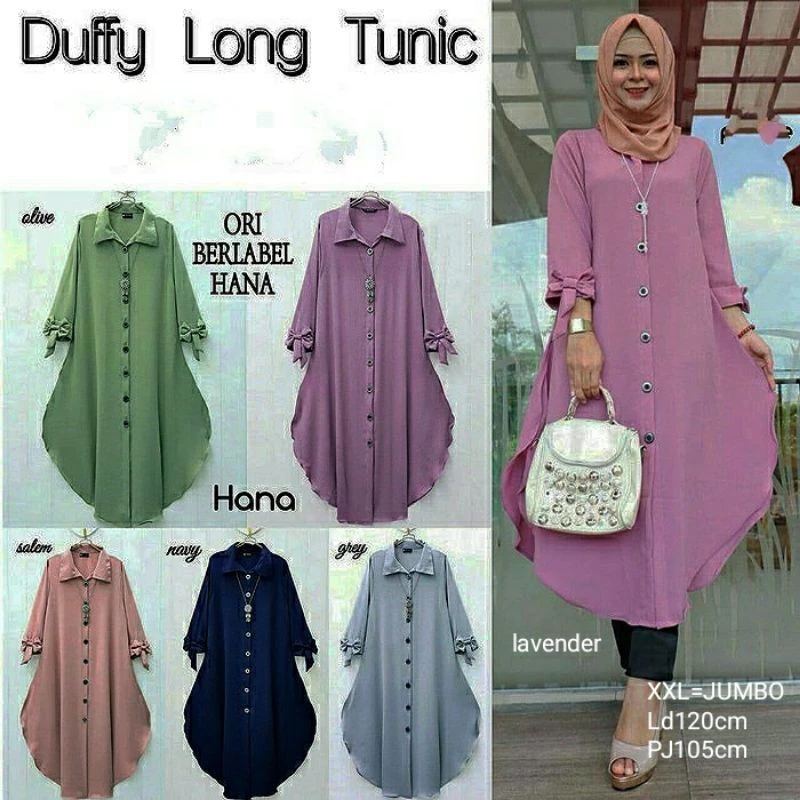 TUNIK WANITA JUMBO | DUFFY TUNIK JUMBO TERBARU JUMBO POLOS | BAJU WANITA DEWASA