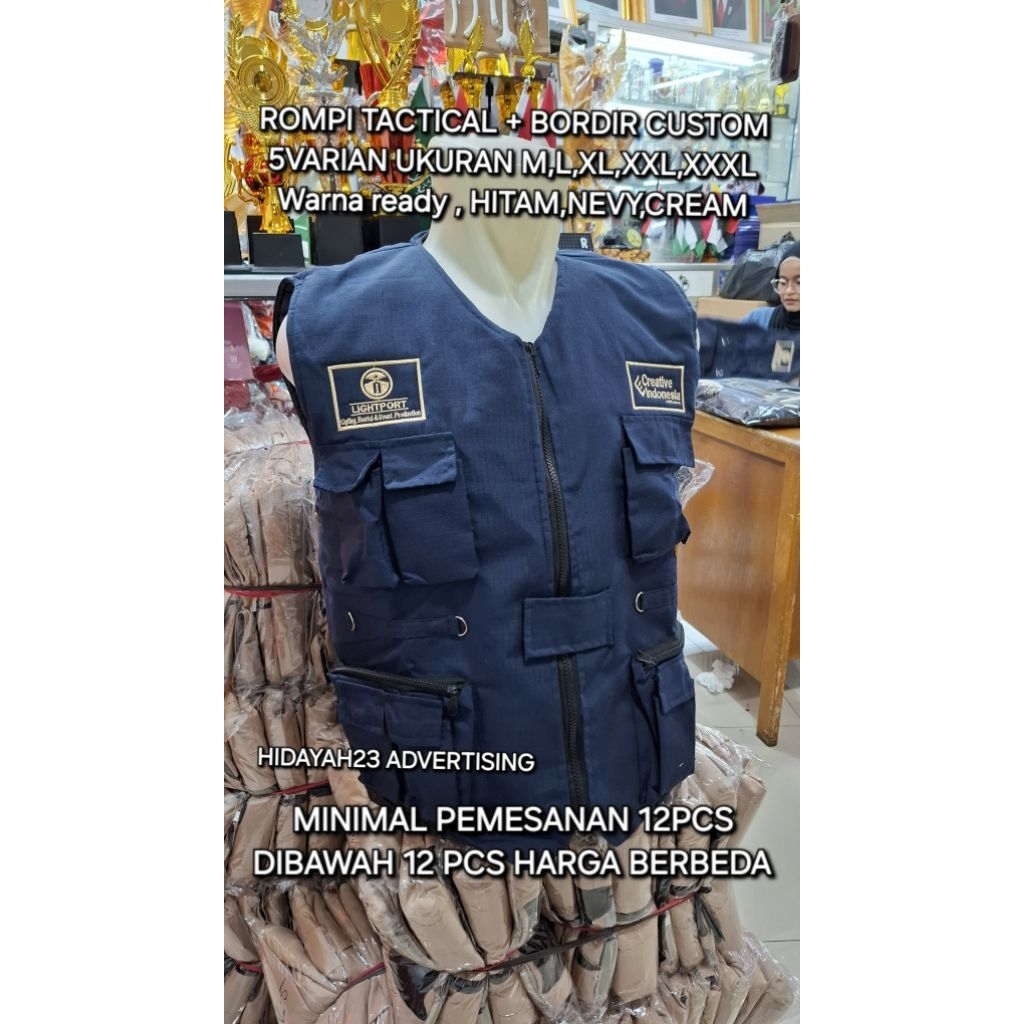 rompi custom bordir / rompi bordir custom/rompi custom