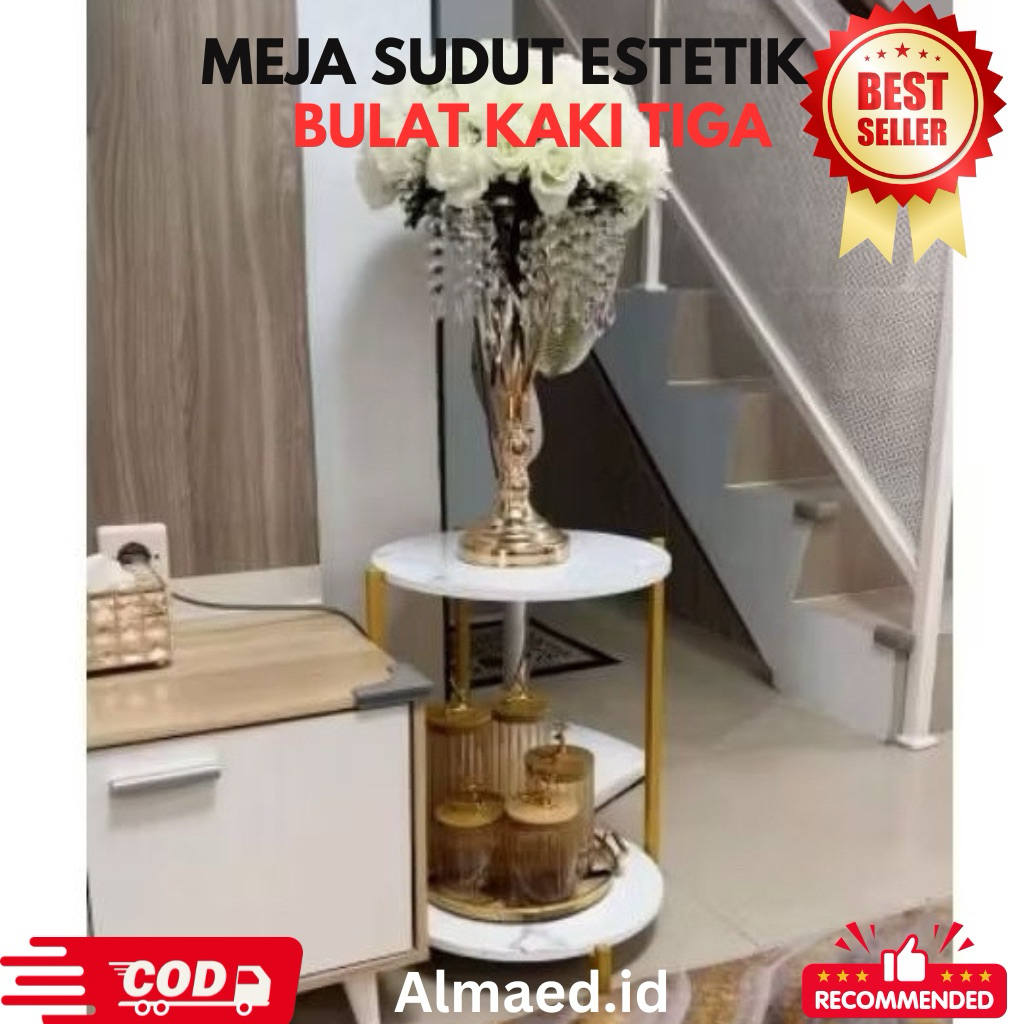Meja sudut Minimalis / Meja Sudut Korea Kekinian/ Meja Minimalis