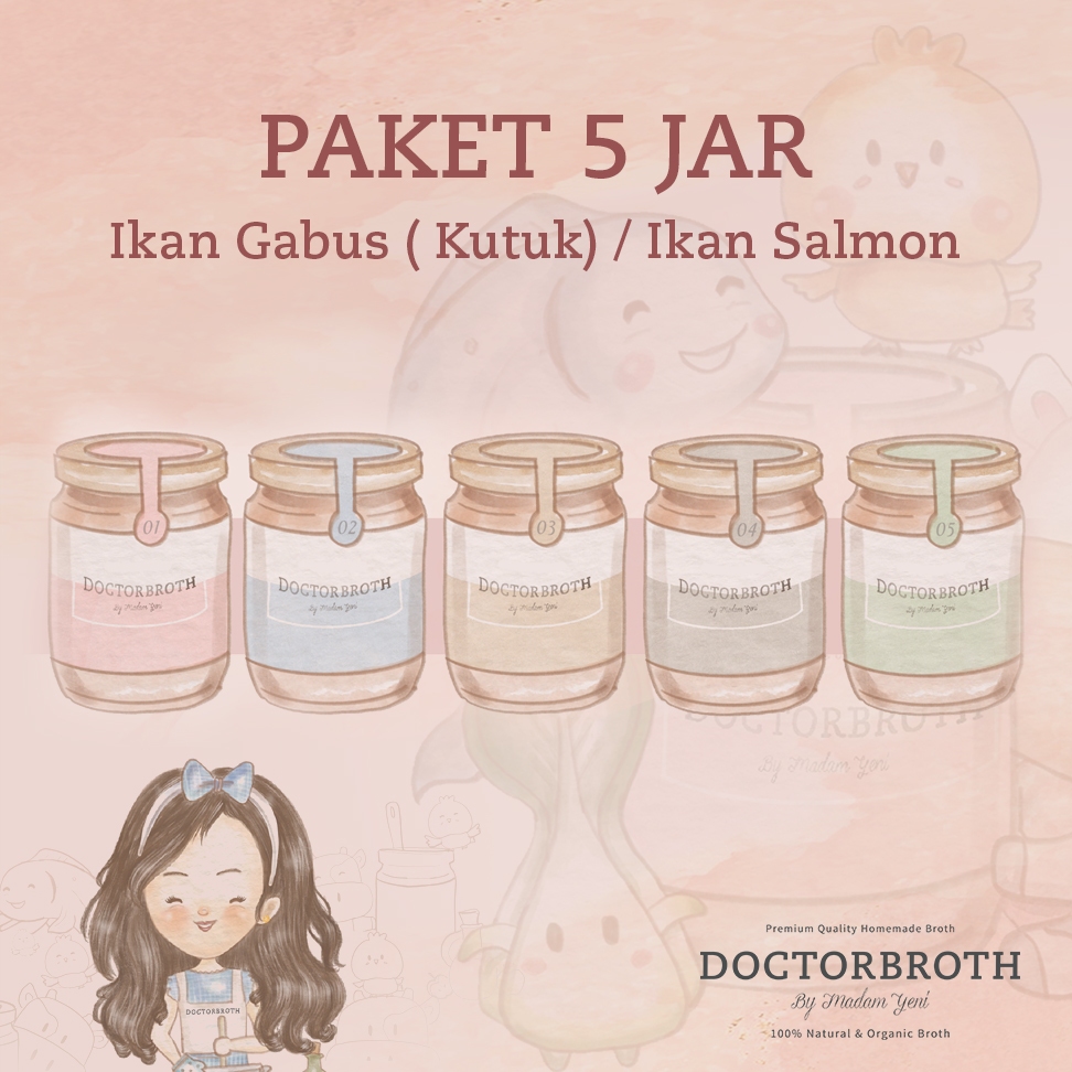 

Paket 5 Jar - Ikan Gabus / Ikan Salmon