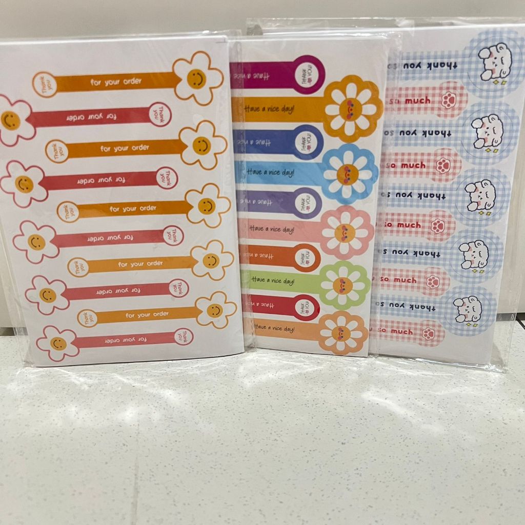 

Sticker Thank You Panjang Label Box 10 cm