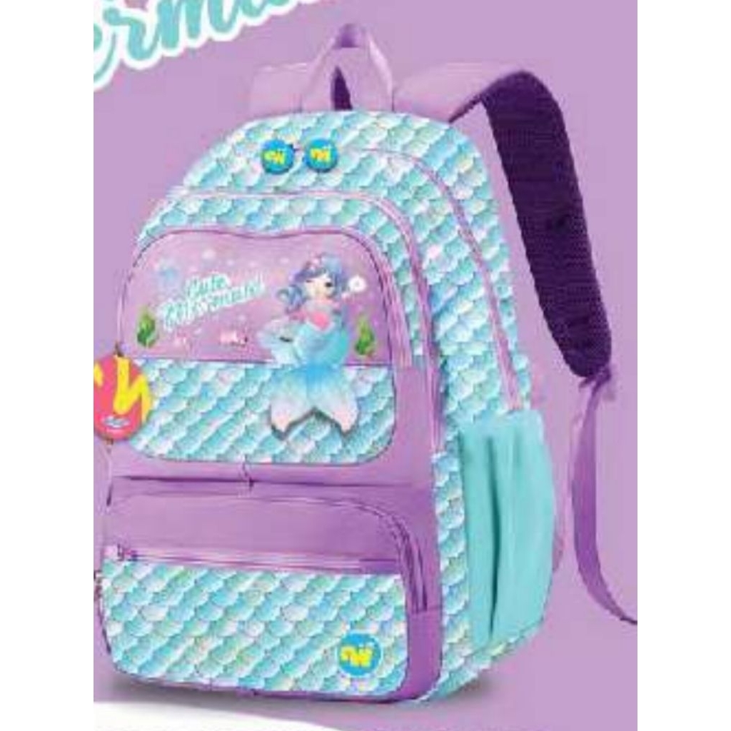 Tas Sekolah Premium Wiggle Import Merk Wiggle / Backpack Wiggle Mermaid/ Pink Desert/ Dino