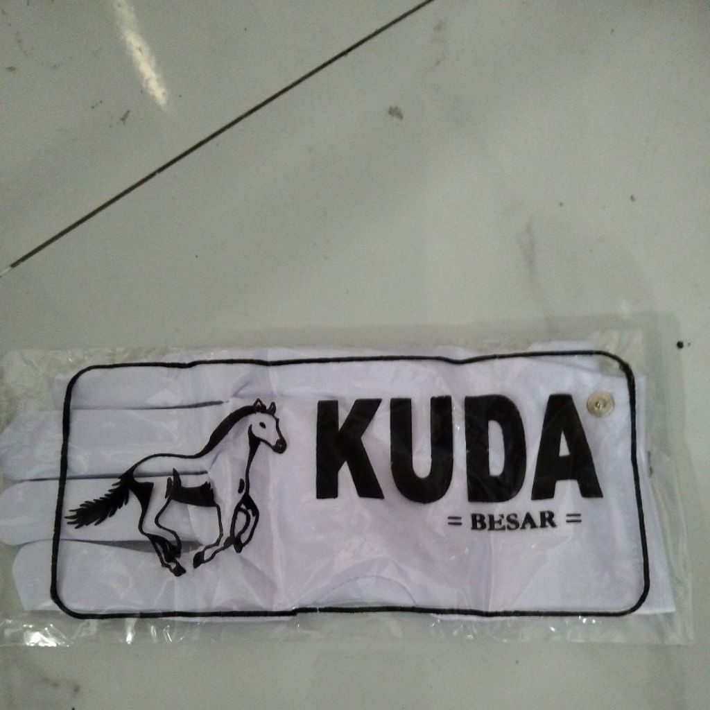 kaos tangan cap kuda/ sarung tangan putih formal paskibra kancing 1 psg