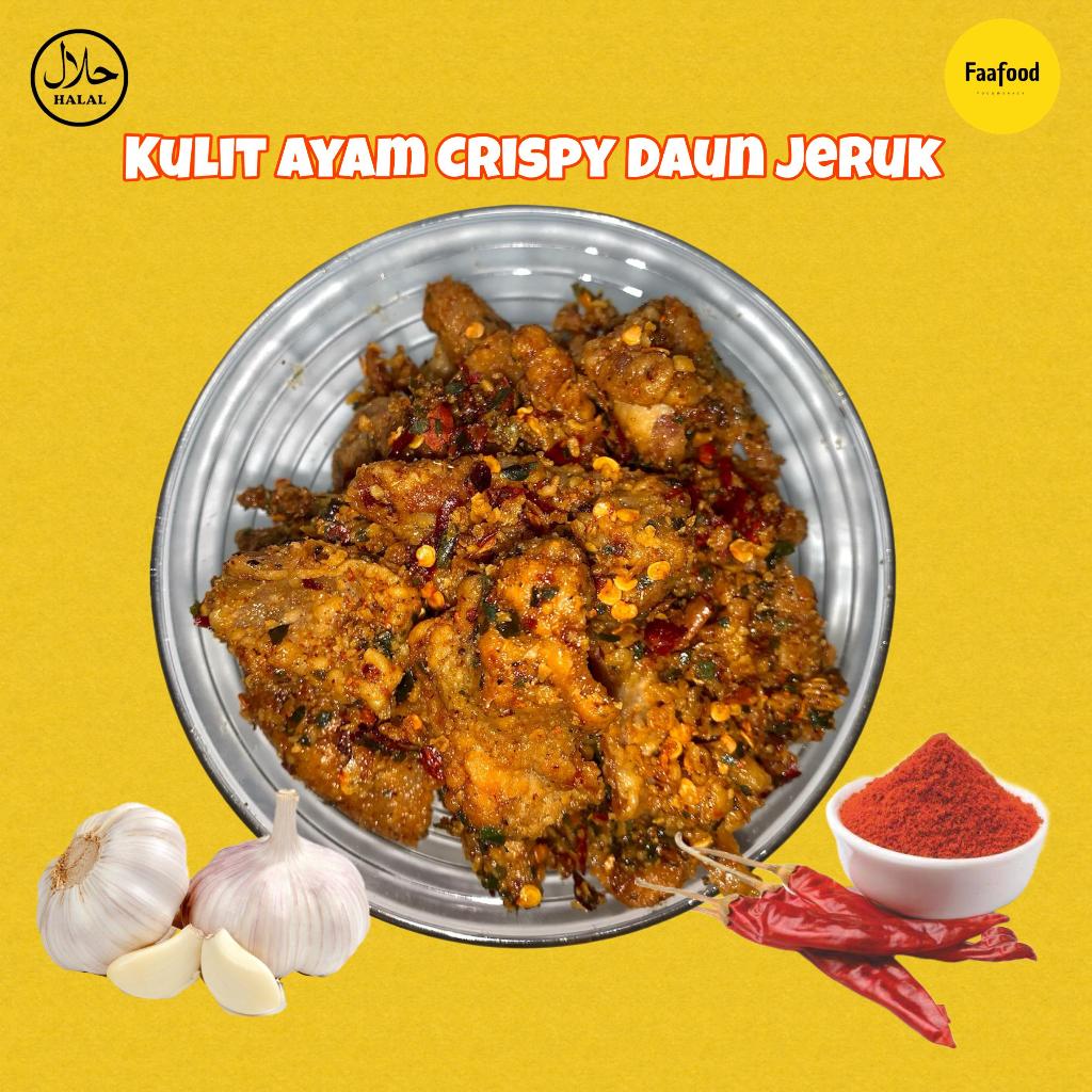 

Promo!!! Keripik Kulit Ayam Krispi 250gram Pedas Nampol Daun Jeruk Termurahh