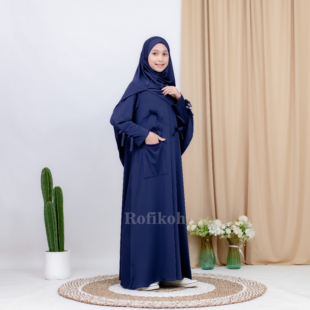 MECCA KIDS French Khimar Set Rok Anak Perempuan Usia 1 Sampai 6 Tahun