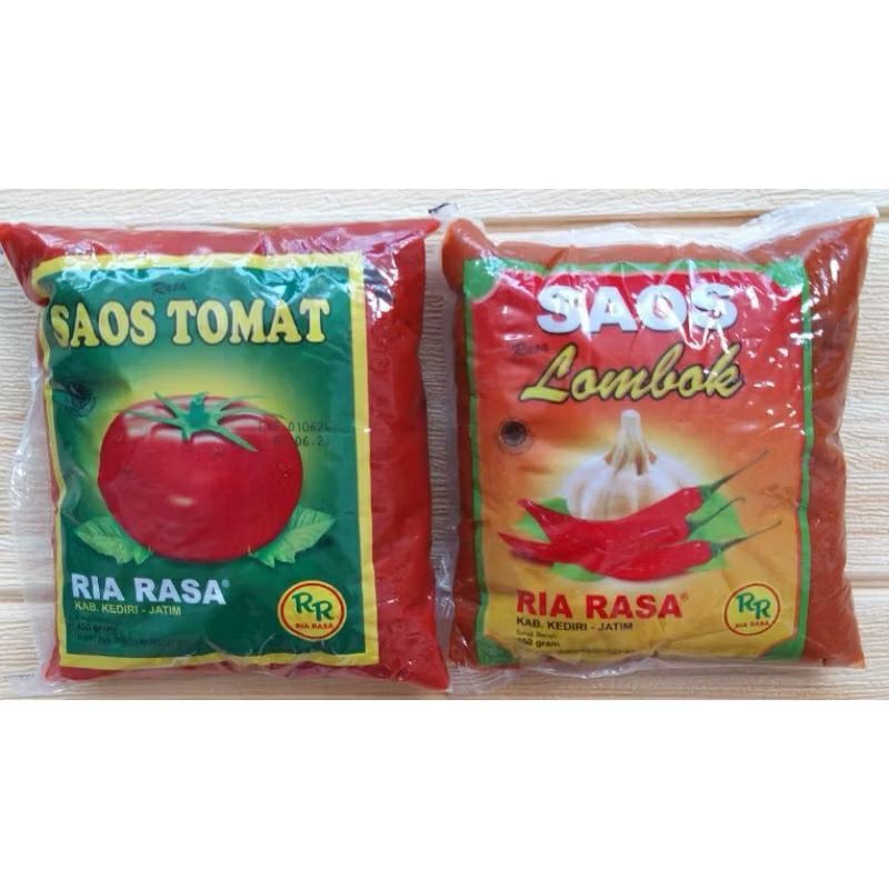 

Saos Tomat & Saos Cabai Ria Rasa 450gr / Saos Cilok / Saos Bakso / Saos Pentol