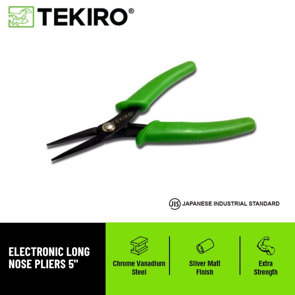 TEKIRO ELECTRONIC LONG NOSE PLIERS 5" / TANG LANCIP ELEKTRONIK 5 INCH TEKIRO
