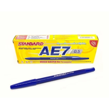 (1 LUSIN / 12 PCS) PULPEN STANDARD AE7 PEN BOLPOIN STANDART AE-7