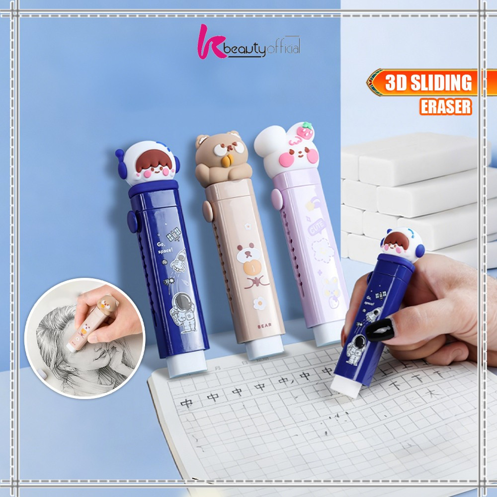 

KB-A78 Penghapus Pensil Mekanik Free 2PCS Refill Penghapus Karakter Kartun 3D Sliding Eraser / Mechanical Eraser Perlengkapan Sekolah Anak / Penghapus Pensil Anak Import