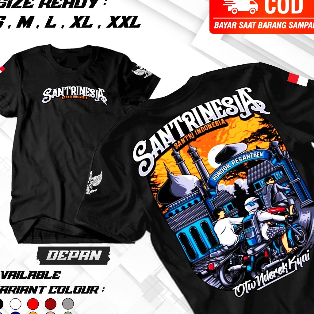 JOJOKAOS - Kaos Santri Herex Santrinesia Tshirt Santri Salafi Kaos Salafi Murah Terbaru Viral Bisa c