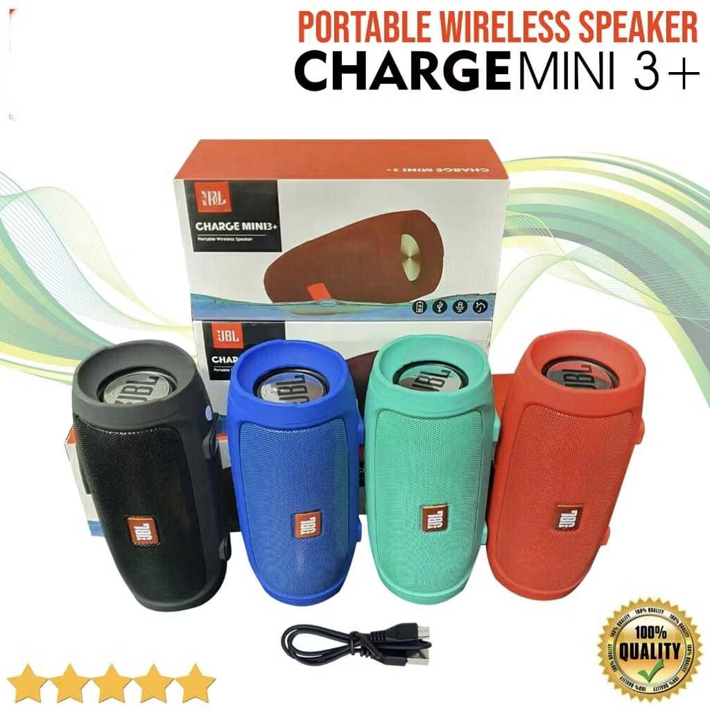 Speaker Bluetooth JBL Charge Mini 3+  Speaker Bluetooth Mini 3+  Speaker Aktif Wireless Mini 3 +