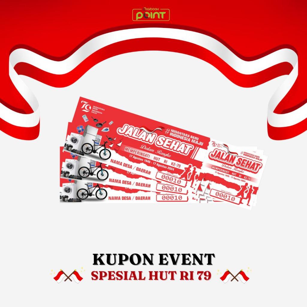 

Cetak Kupon Jalan Sehat/Doorprize/Karcis Parkir Acara 17an - Mudah disobek READY TEMPLATE