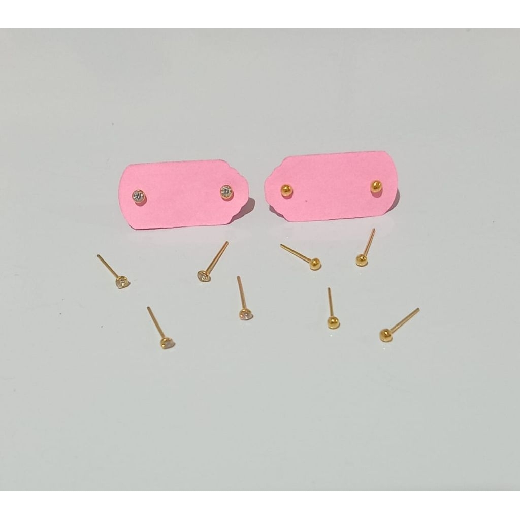 Anting Tindik Hidung Atau Tindik Bayi New Born Emas Muda 6K