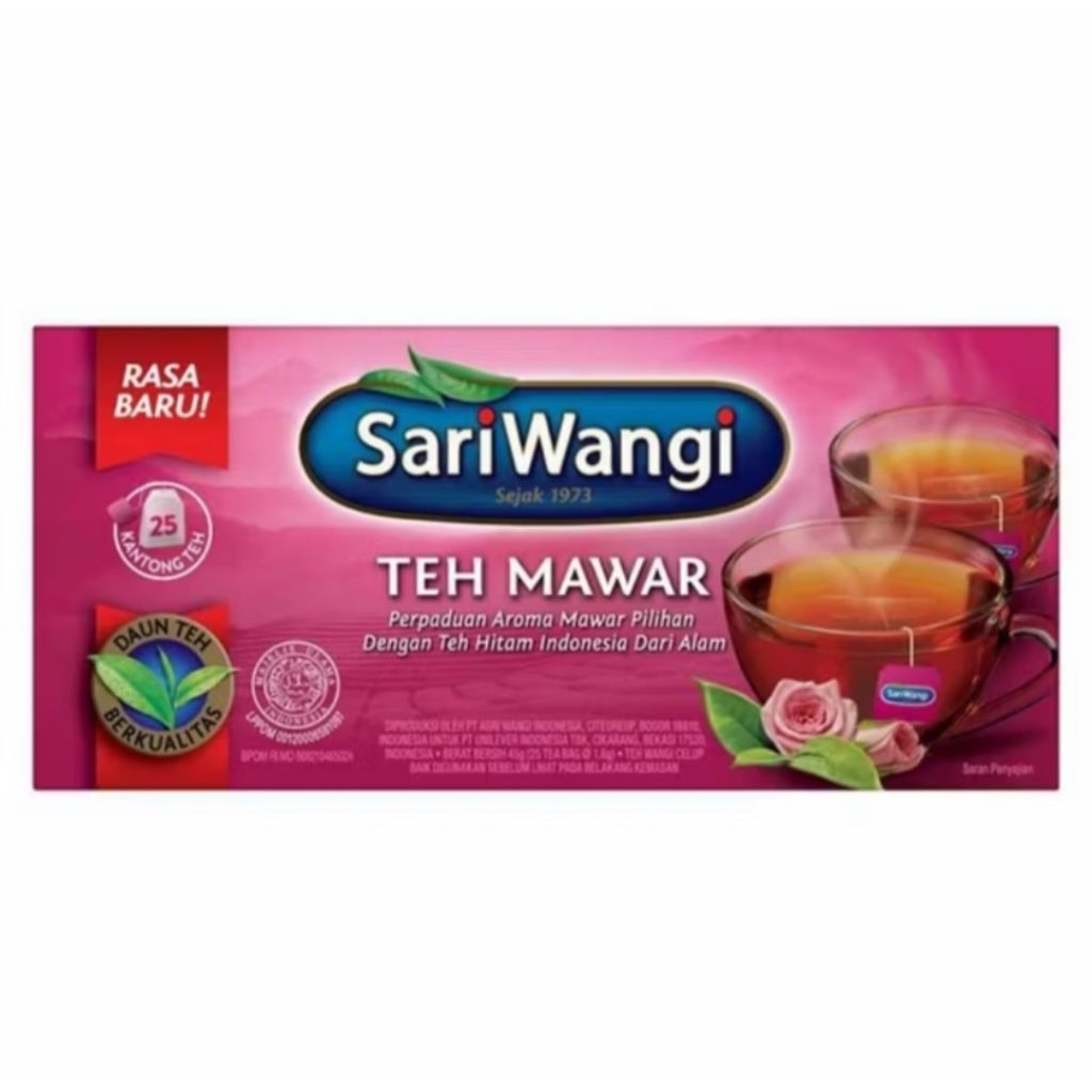 

Sariwangi Teh Mawar Celup Aroma Manis Isi 25