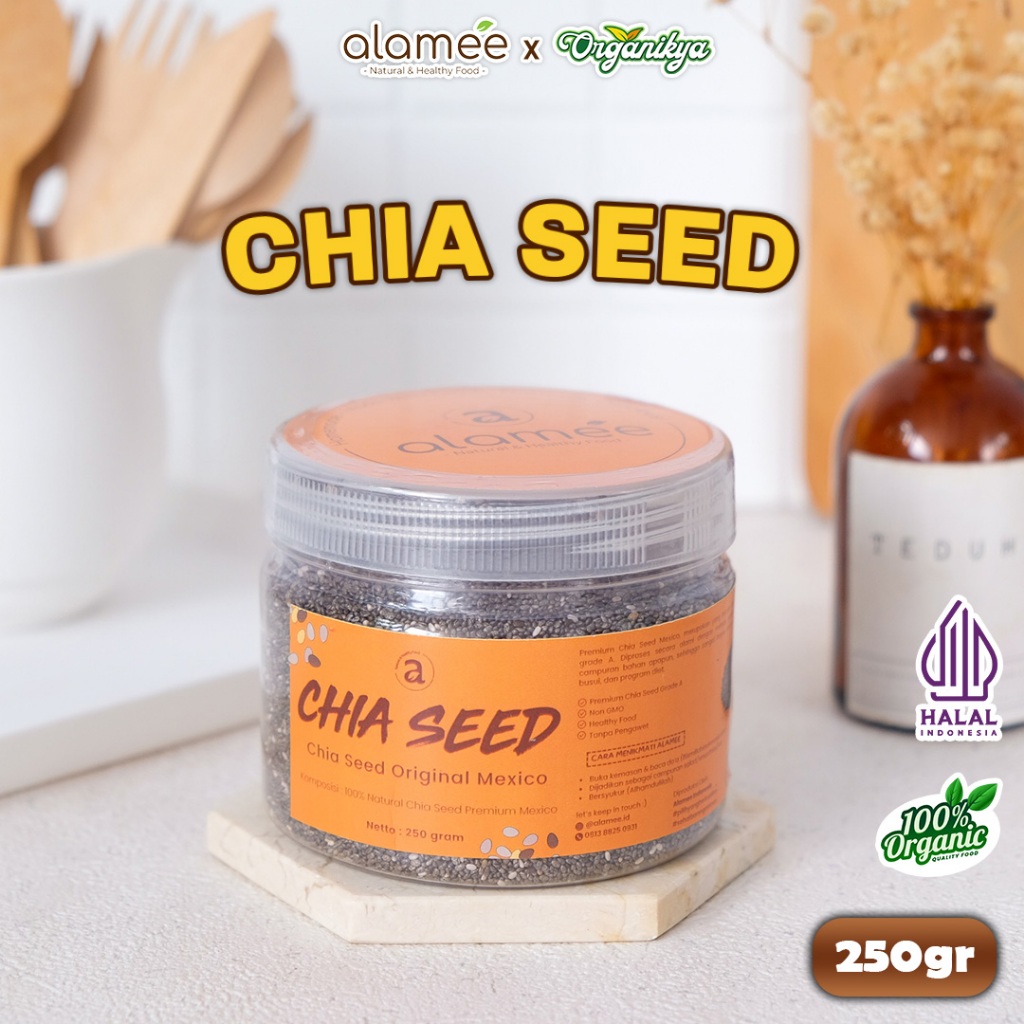 

Chia Seed untuk Diet Premium Organik Biji Chiaseed 250gr Black Seeds Organic Super Food organikya
