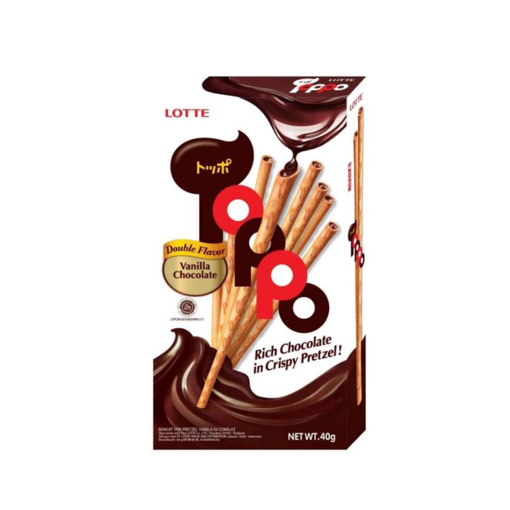 

Lotte Toppo Vanilla Chocolate Biscuit Stick Import/40 gr