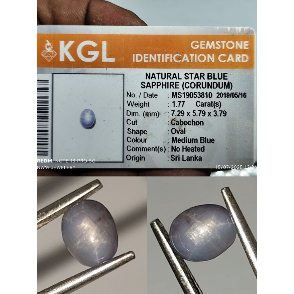 NATURAL BLUE SAPPHIRE 1.77 CTS HQ