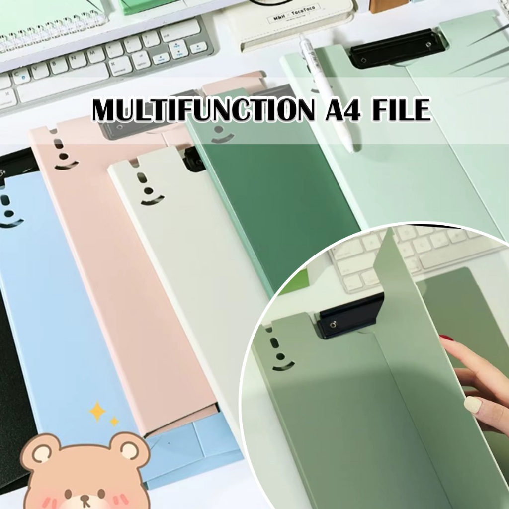 

【1pc】 Papan Ujian Clipboard Yang Dilengkapi Dengan Penutup papan ujian buka tutup bolak balik akrilik