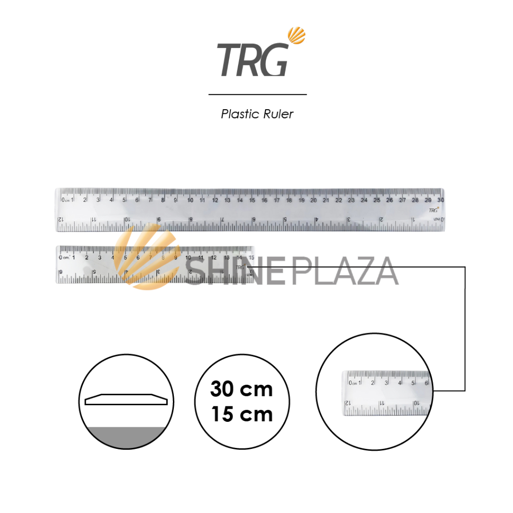 

TRG Plastic Ruler 15 30 cm RLP-15 RLP-30 - Penggaris Mistar Plastik 15cm 30cm TRG
