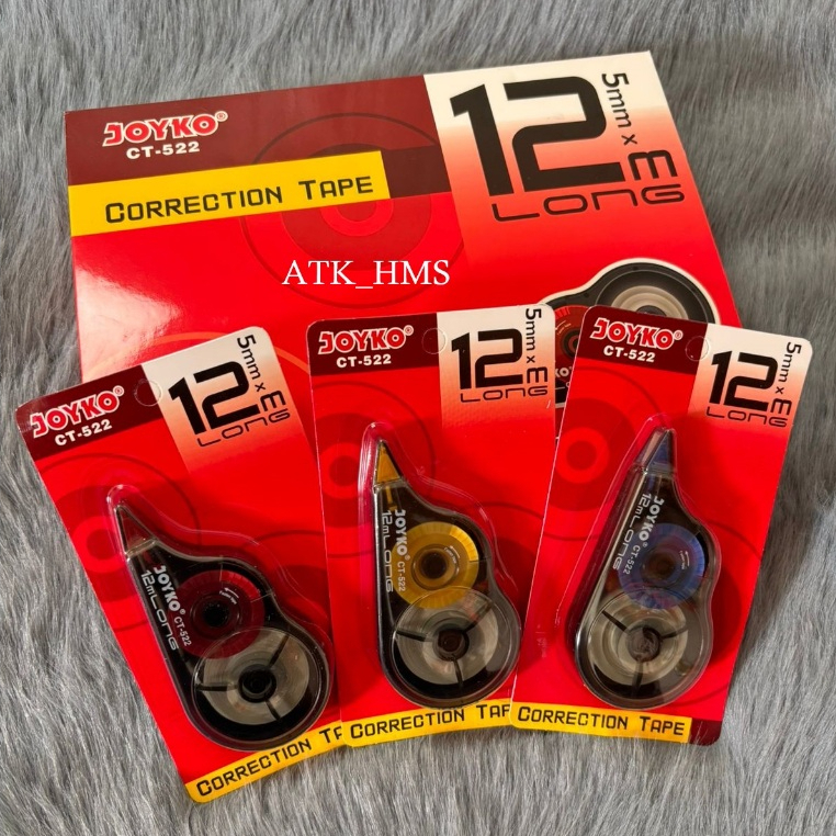 

Correction Tape / Tip Ex Rol Pita JOYKO CT-522 12mm x 5mm
