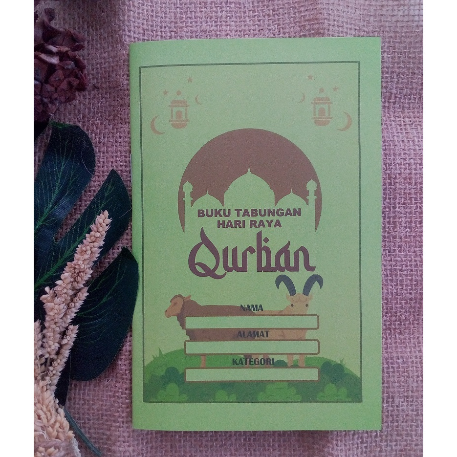 

ES88 CUSTOM TABUNGAN QURBAN/TABUNGAN HARI RAYA QURBAN MOTIF MASJID UK 10X16CM 20 HAL