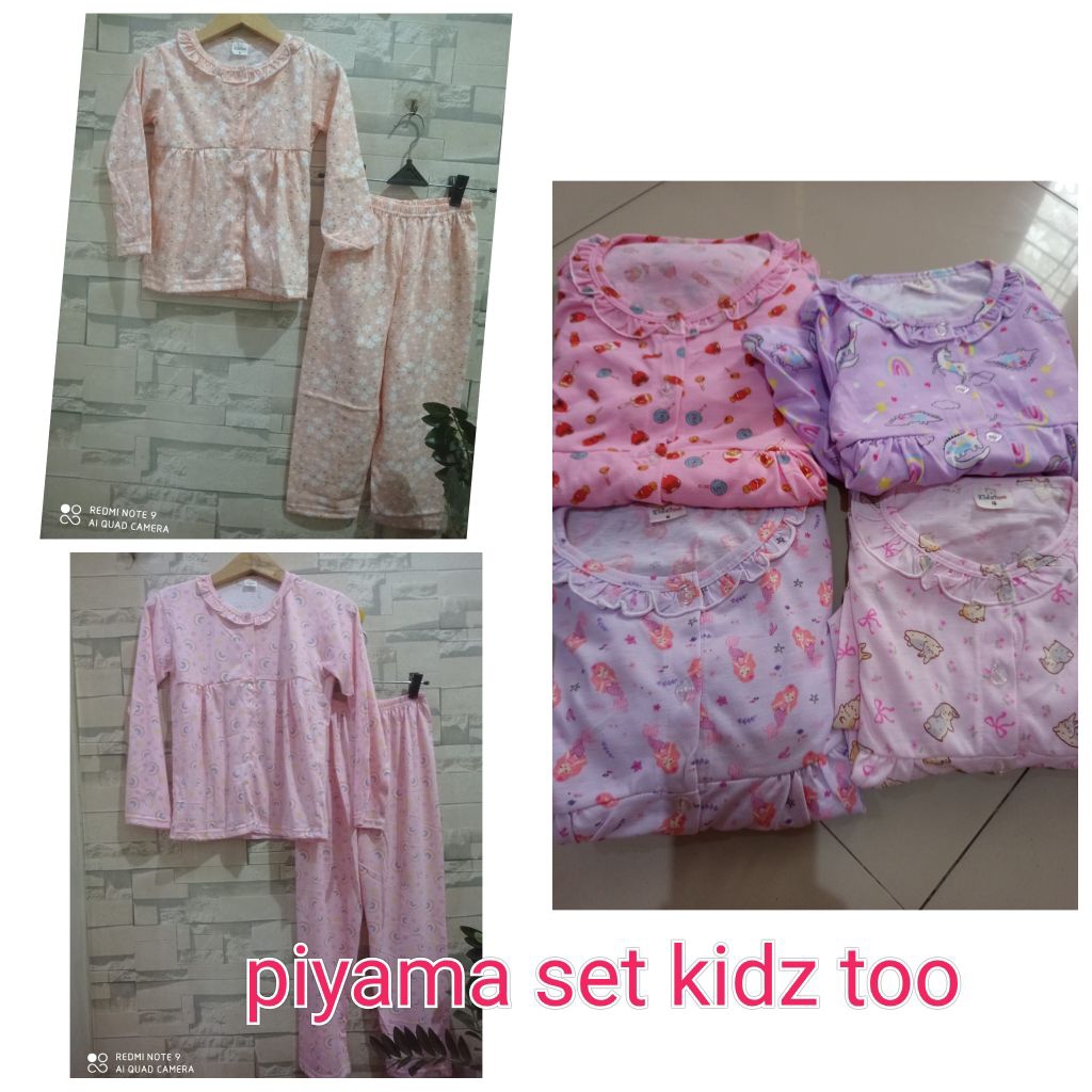setelan Kidz too piyama anak perempuan panjang