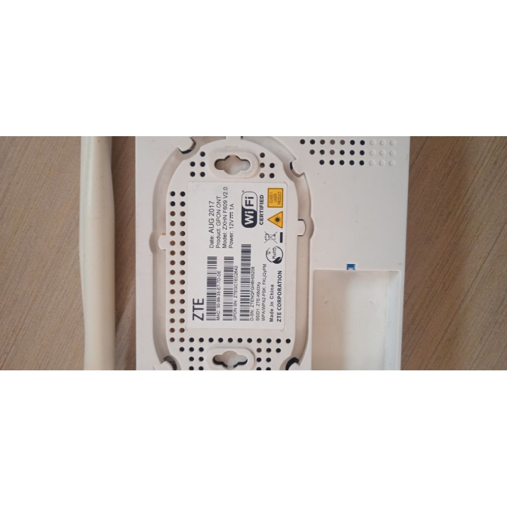 router ZTE F609 V2 second normal Jaya