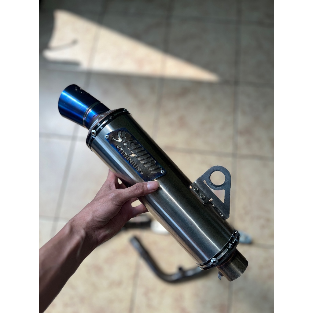Knalpot shijiro titanium inlet 38 nobox second