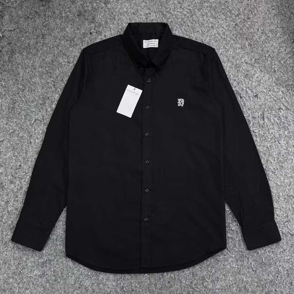GIORDANO Kemeja Lengan Panjang Slim Fit Long Sleeve Oxford Shirt