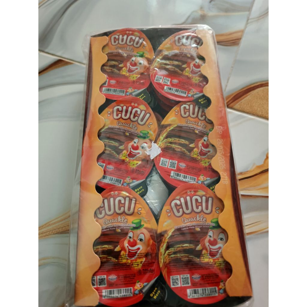 

Cucu Quackle Sereal dengan coklat pasta