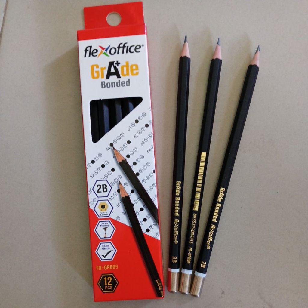

Pensil 2B Flexoffice Grade FO-GP009 ( 1 pak isi 12 pcs )