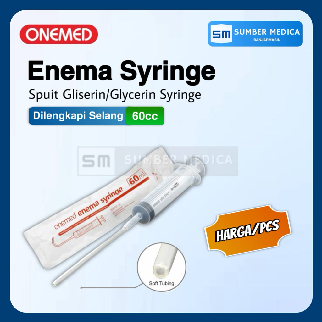 Enema Syringe 60ml OneMed/Spuit Gliserin/Glycerin Syringe