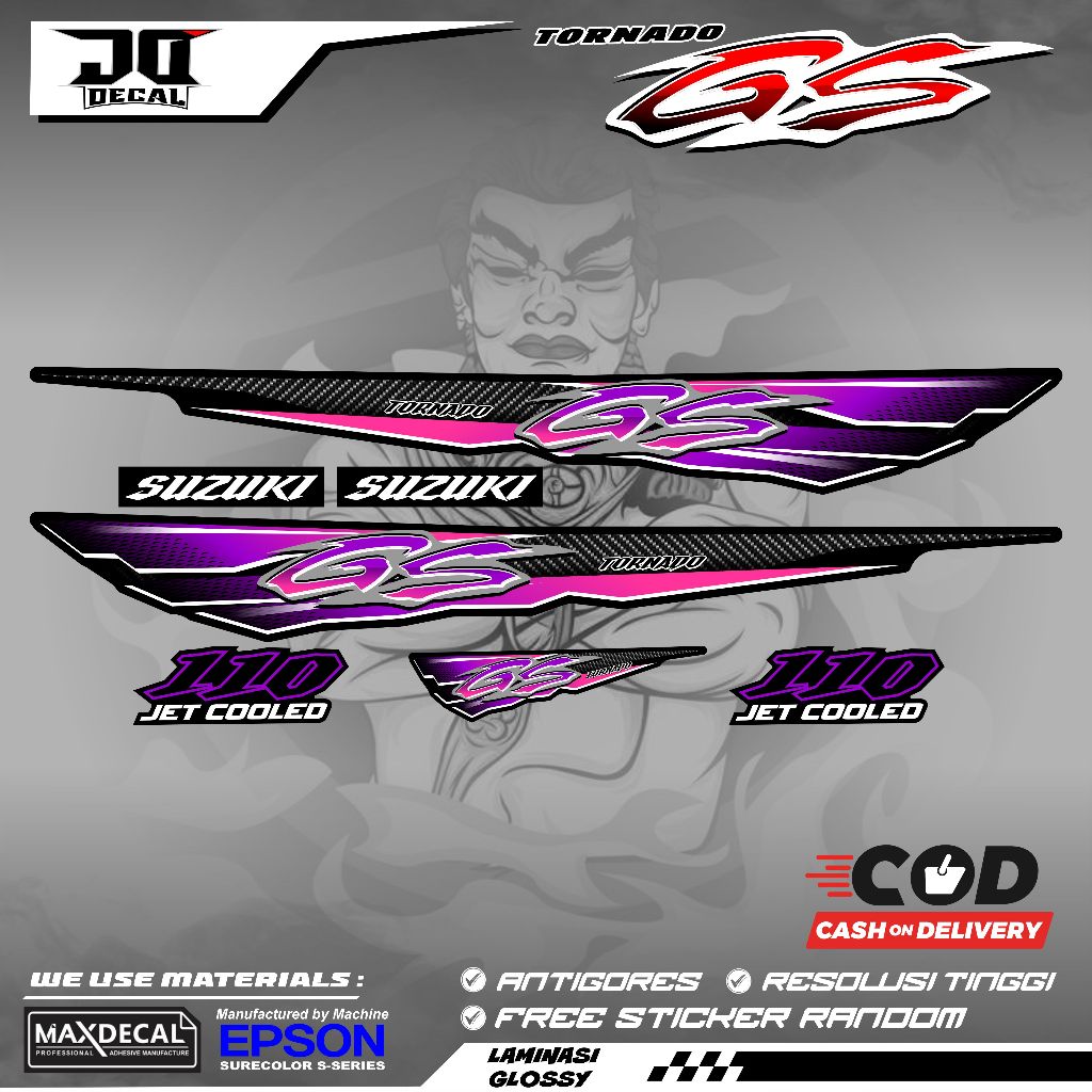STRIPING STIKER variasi Suzuki GS TORNADO GX TORNADO GS 2 tak GS Two stroke Suzuki 2 tak K15