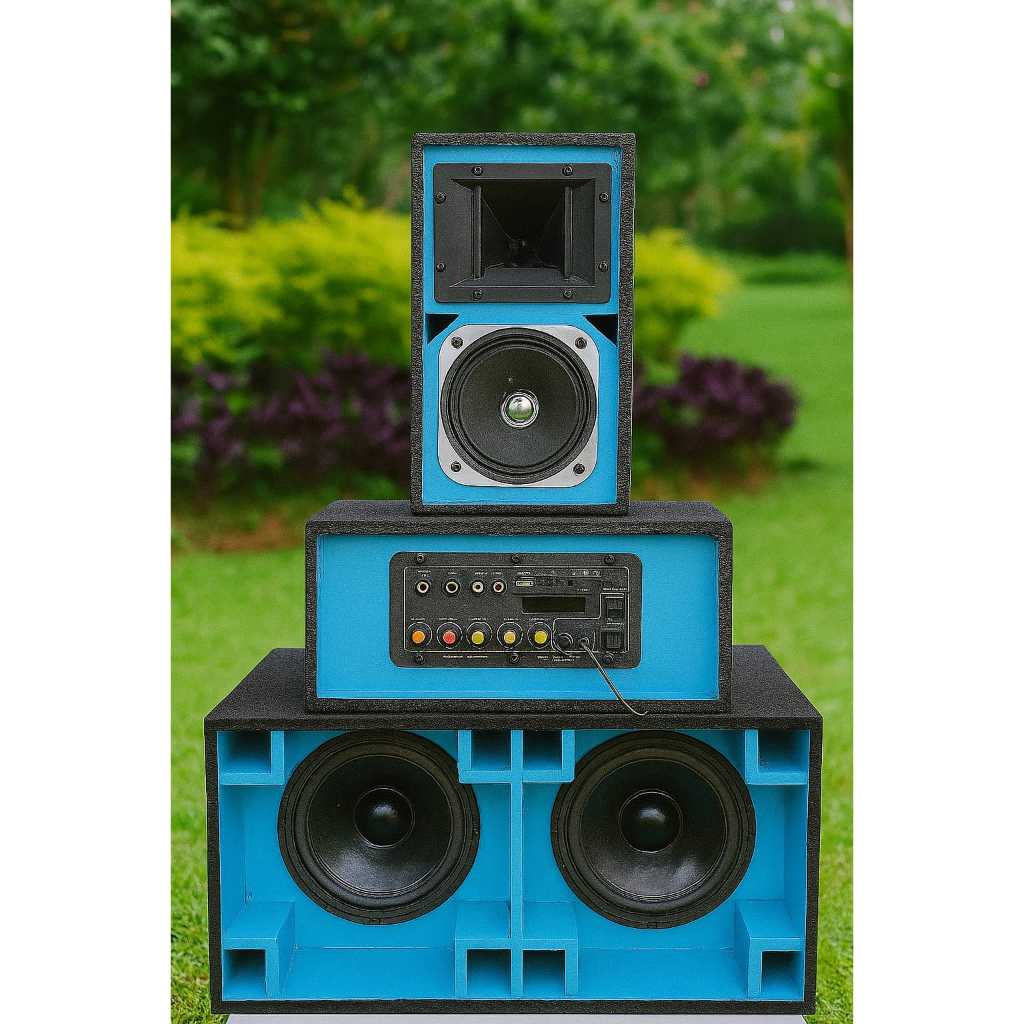 Speaker Aktif 6 Inch Box Planar Bass Nendang – Tweeter Audax + Array ACR 4” + 2 Subwoofer ACR 6” – F