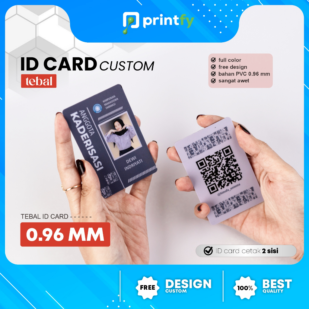 

ID Card PVC Custom - Tebal - Kartu Pelajar / Kartu Member