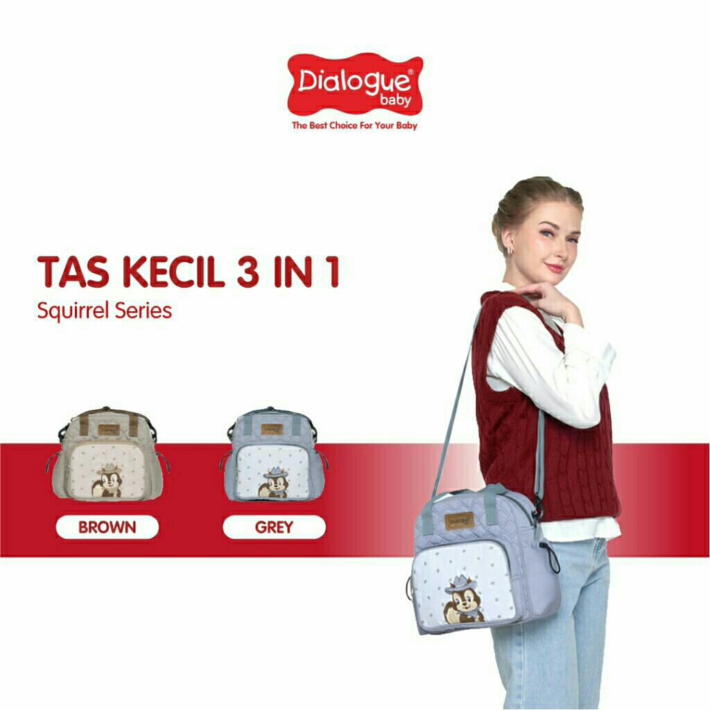 Tas Bayi Kecil Dialogue Baby 3in1 Squirrel Series DGT7336 / Tas Bayi Ukuran Kecil / Dialogue Baby Ta