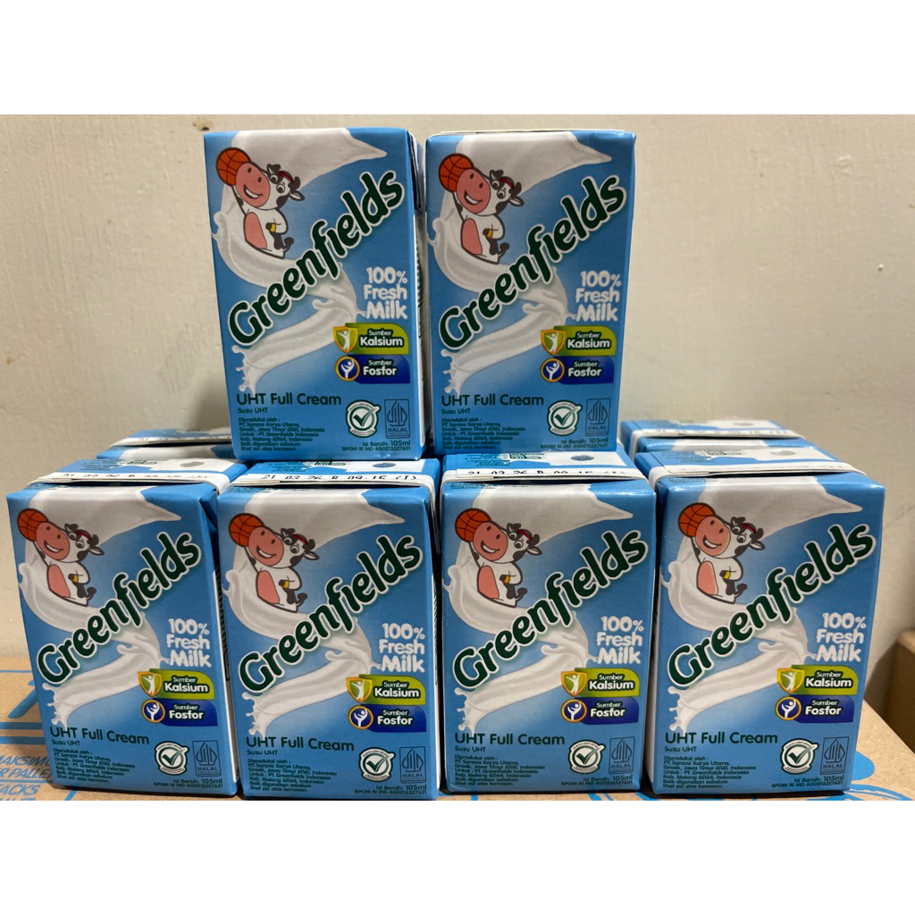 

Paket 10pcs GREENFIELD 105 ml FULL CREAM CHOCOLATE STROBERI