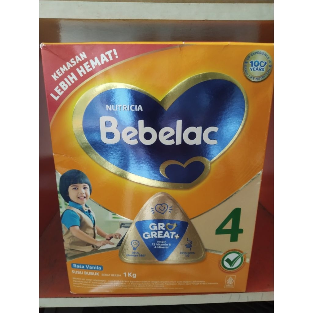 

Bebelac 4 untuk usia 3+ rasa vanilla 1kg exp Oktober-desember 2026