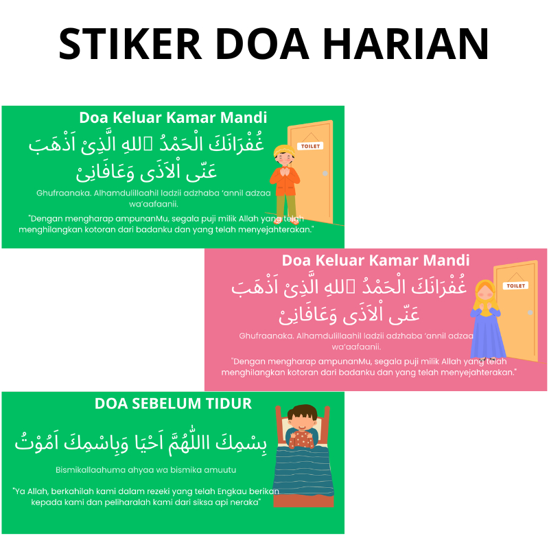 

Stiker Doa Sehari Hari - Kumpulan Stiker Doa Harian Anak Vinyl 24x11 cm