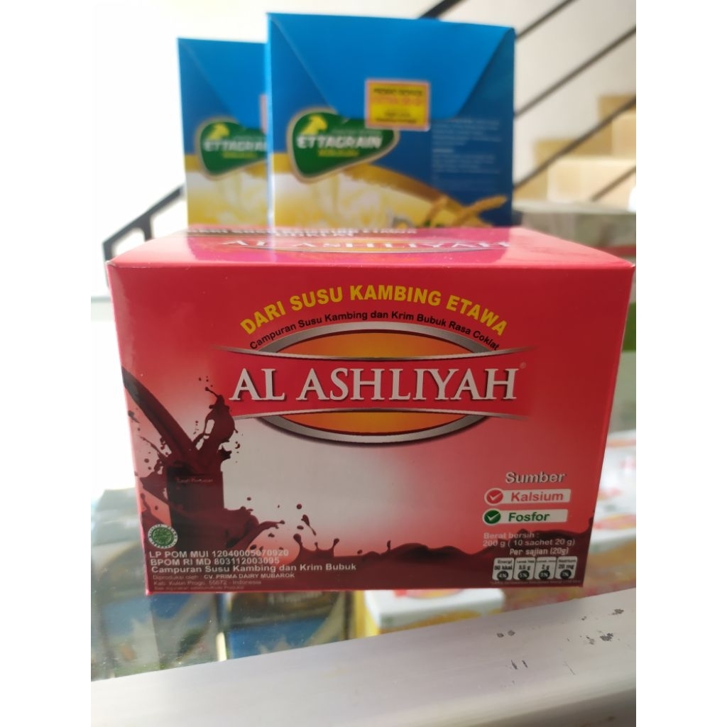 

Al Ashliyah Susu Kambing Etawa Rasa Cokelat Isi 10 Sachet