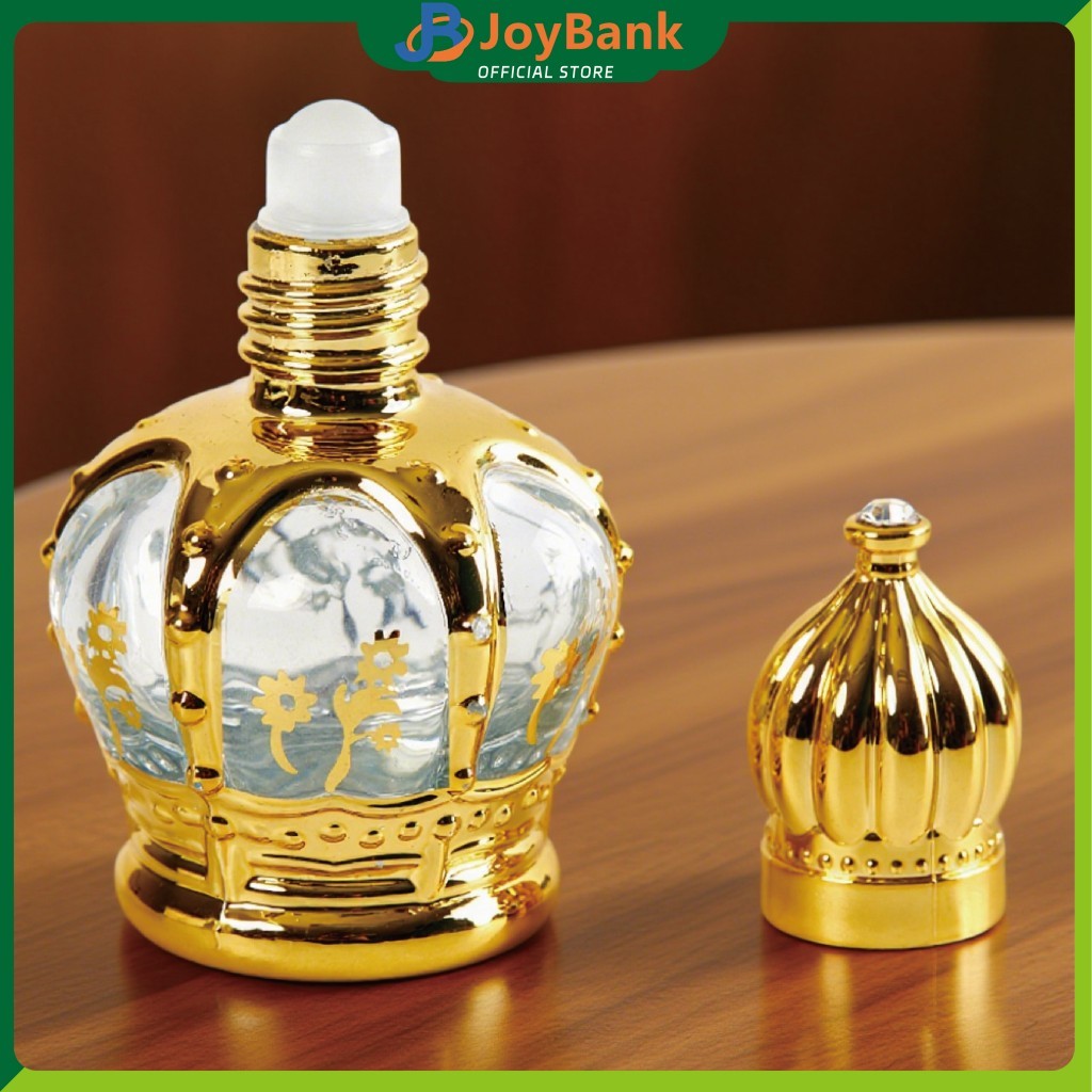 Botol Roll On Kaca Crown 15ml Tahan Bocor Cocok Untuk Parfum Alami dan Minyak Terapi Desain Rolon Un