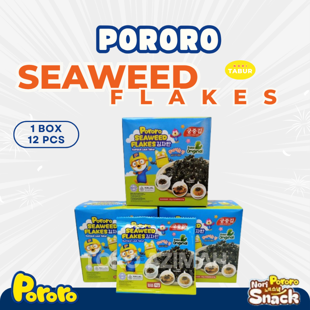 

( 1 BOX ) PORORO SEAWEED FLAKES / RUMPUT LAUT KERING TABUR