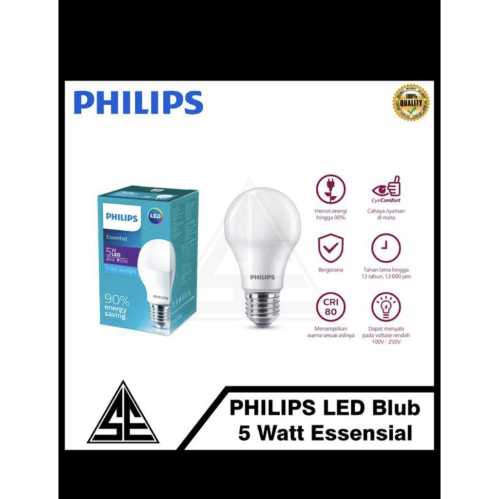 lampu LED PHILIPS 5 Watt essentials