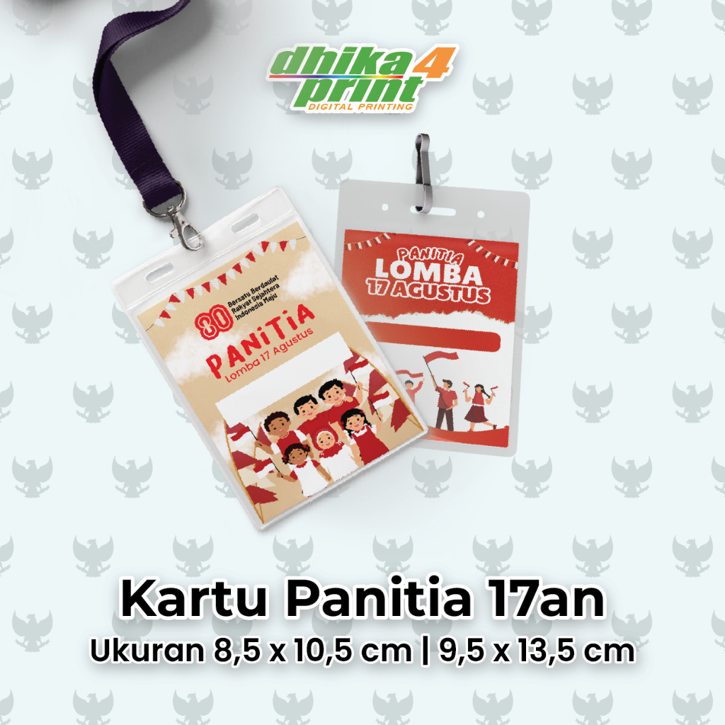 Kartu Nama Panitia 17 Agustus | ID Card Name Tag Panitia 17 Agustus Custom