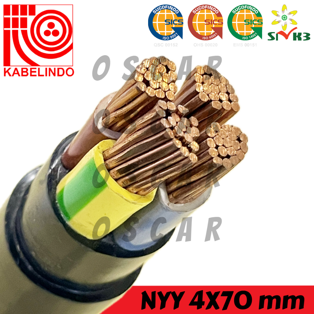 KABEL LISTRIK NYY 4X70 mm KABELINDO TEMBAGA
